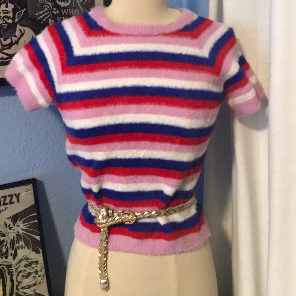 Fuzzy striped sweater - Picture 3 of 3